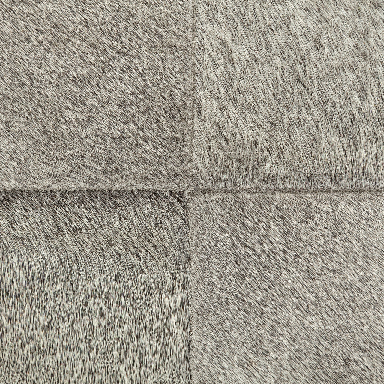 Zahavi I 20" Grey-toned hair-on-hide ottoman