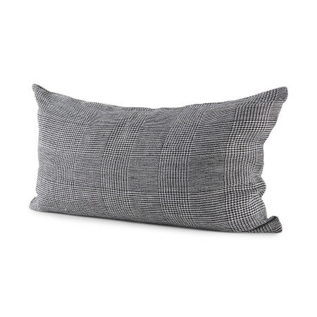 Ramone White and Black Fabric Decorative Pillow Cover