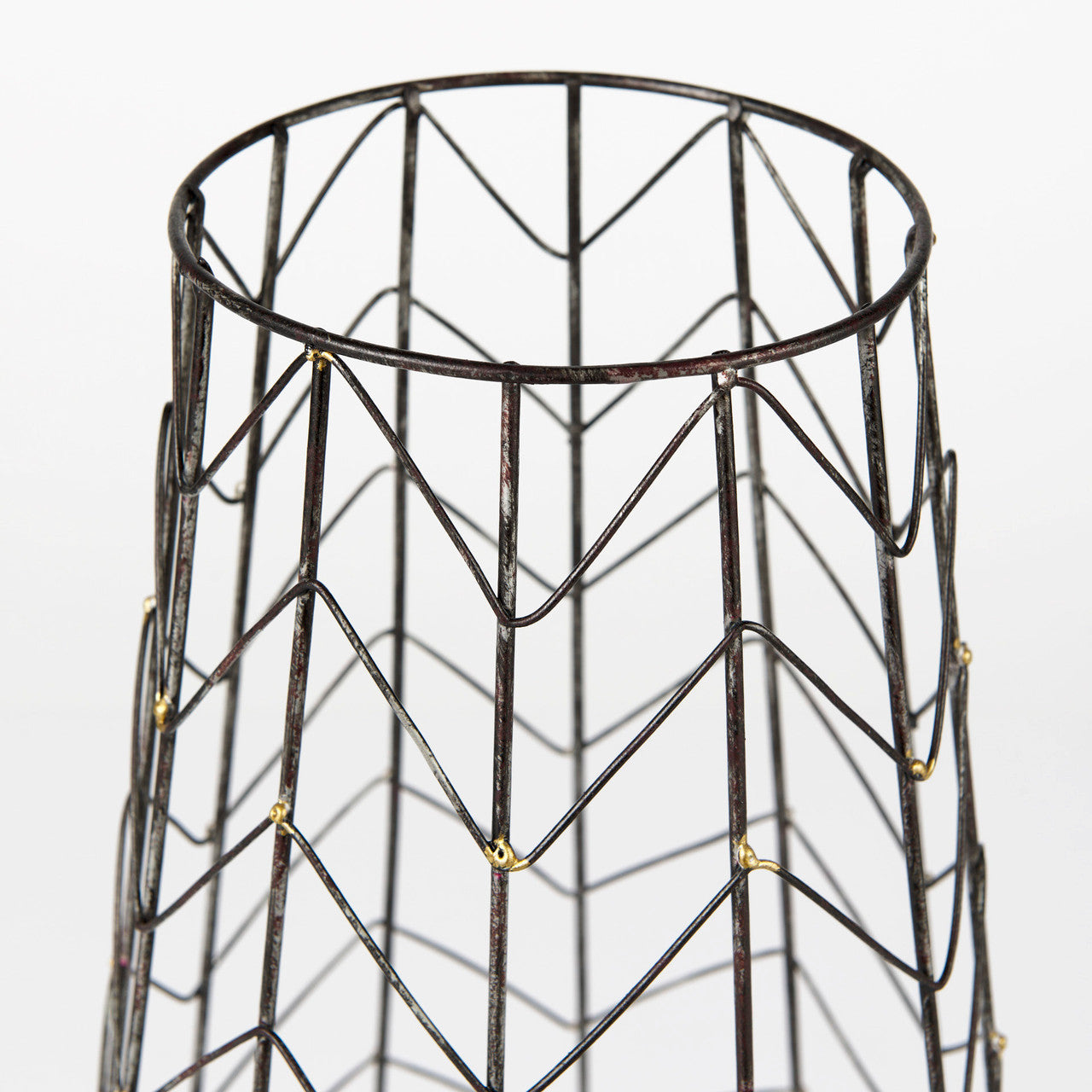 Petiole II Large Gold Toned Metal Table Candle Holder