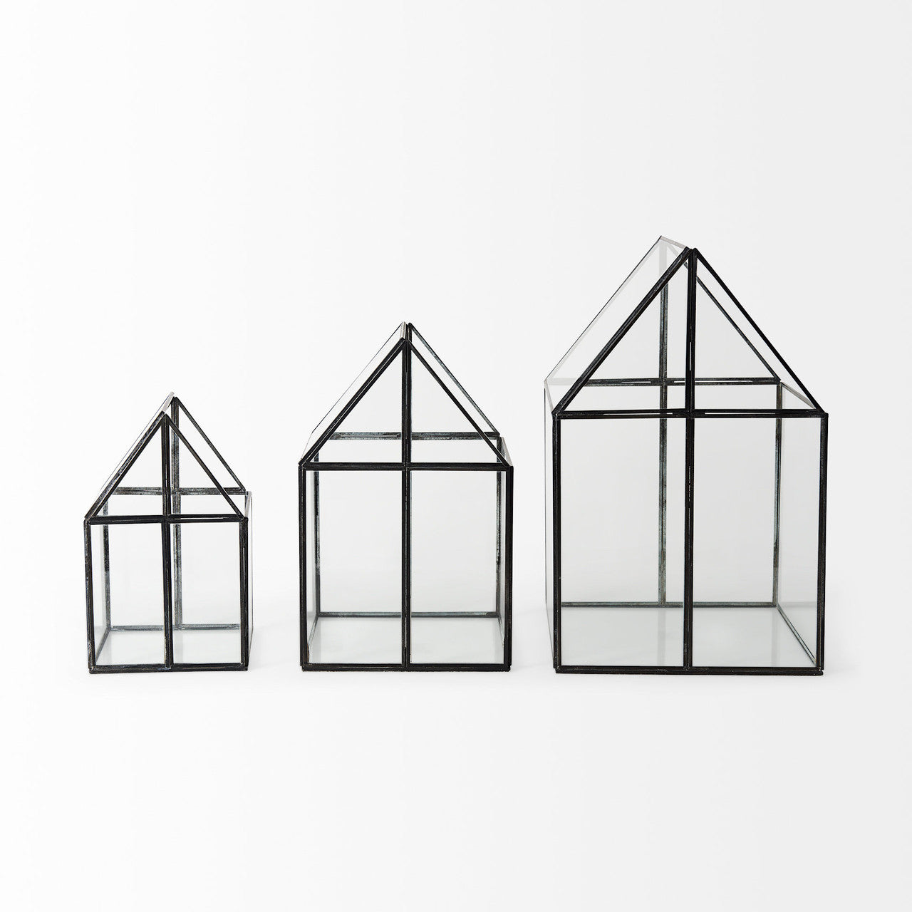 Sikes (Medium) 8L x 8W x 13H Hut Terrarium W/Glass Base