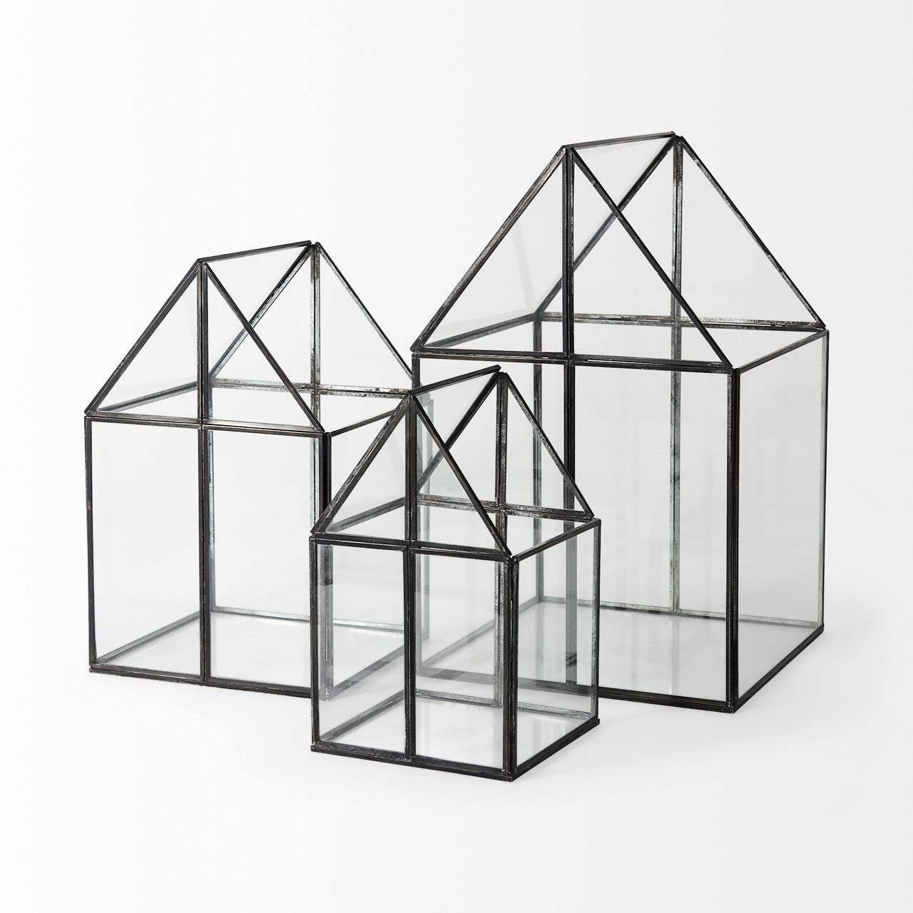 Sikes (Large) 10L x 10W x 16H Hut Terrarium W/Glass Base