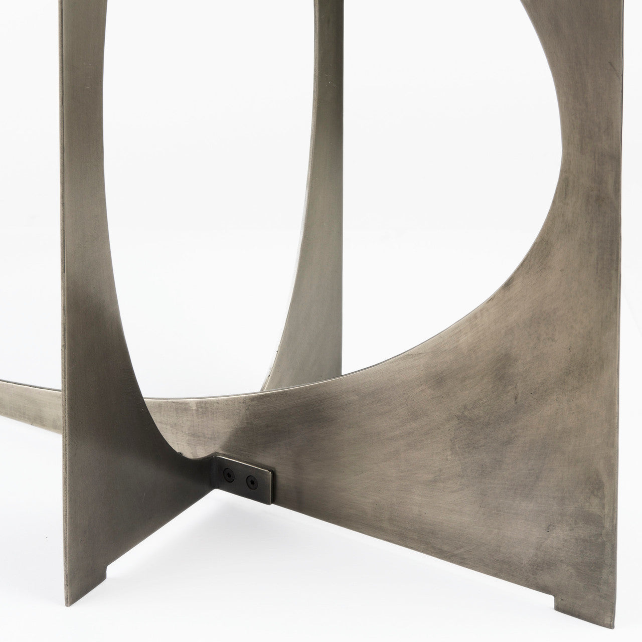 Reinhold IV Black Marble Top Iron Console Table