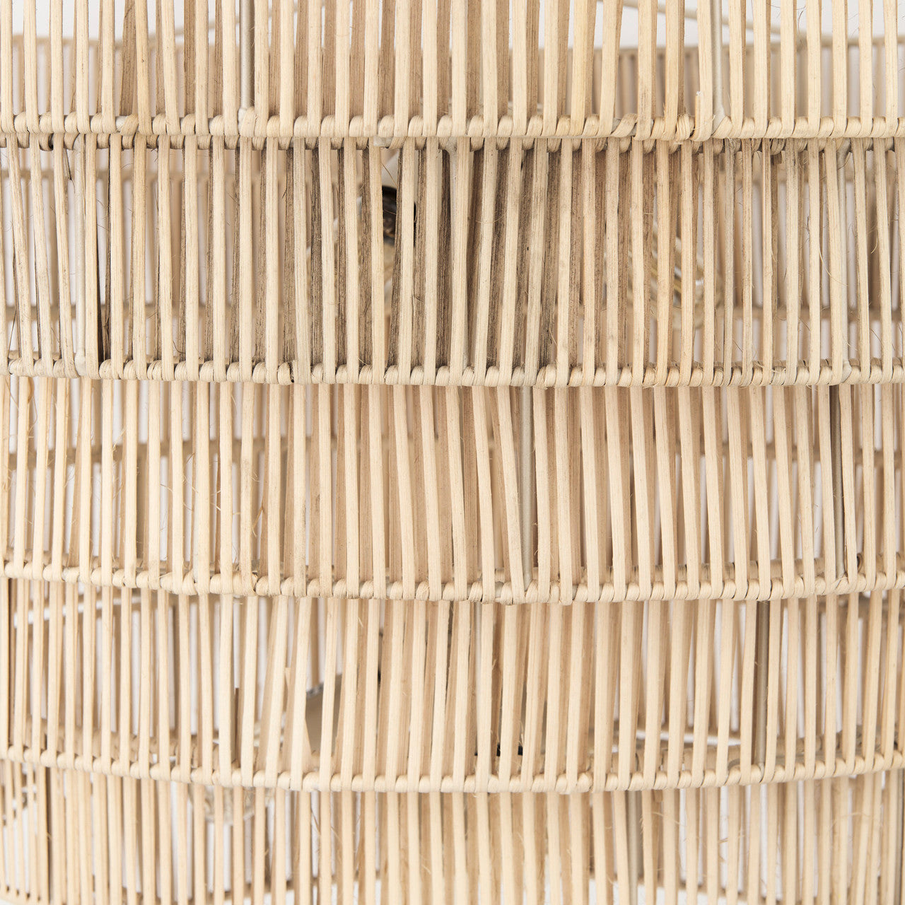 Marimba 40 L x 40 W x 24 H Natural Cane 6 Tier Chandelier