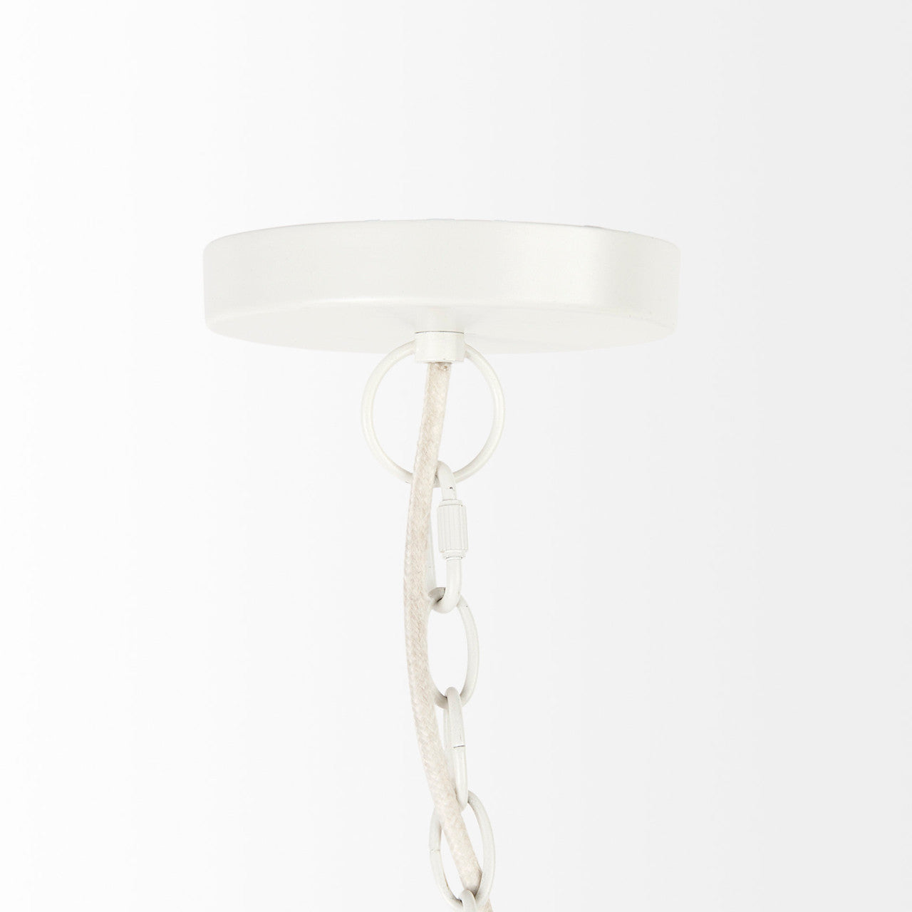 Theta 30.0 L x 30.0 W x 15.0 H White-Washed Beaded Chandelier
