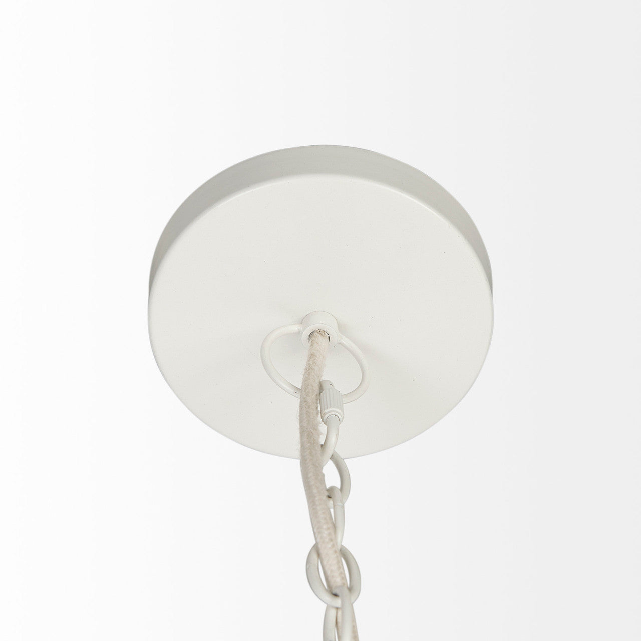 Theta 30.0 L x 30.0 W x 15.0 H White-Washed Beaded Chandelier