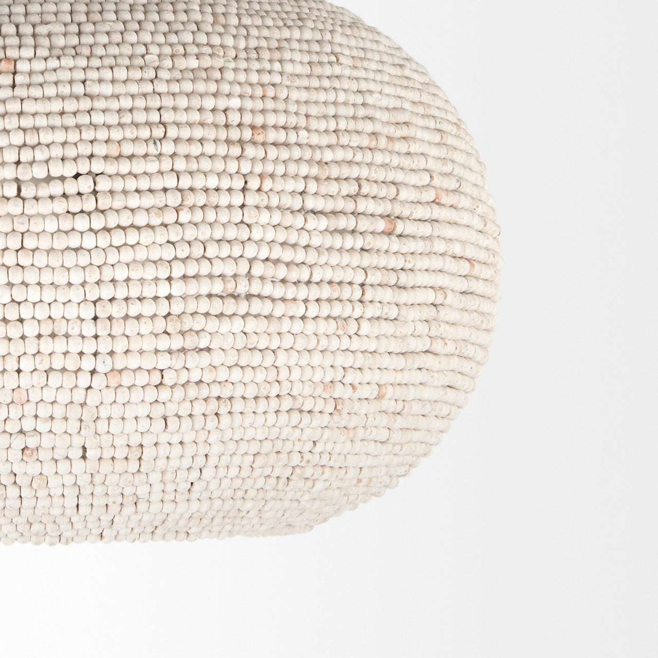 Theta 30.0 L x 30.0 W x 15.0 H White-Washed Beaded Chandelier