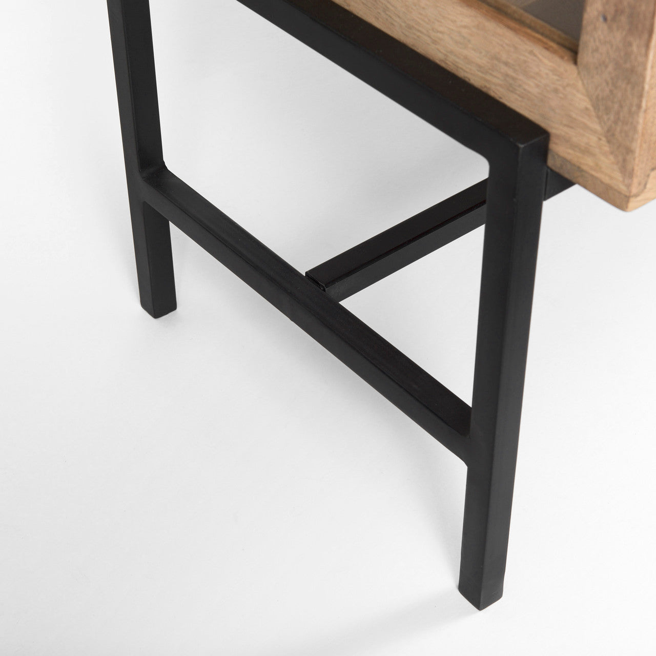 Arelius 4 Glass Doors Cabinet Sideboard 70" - Light Brown