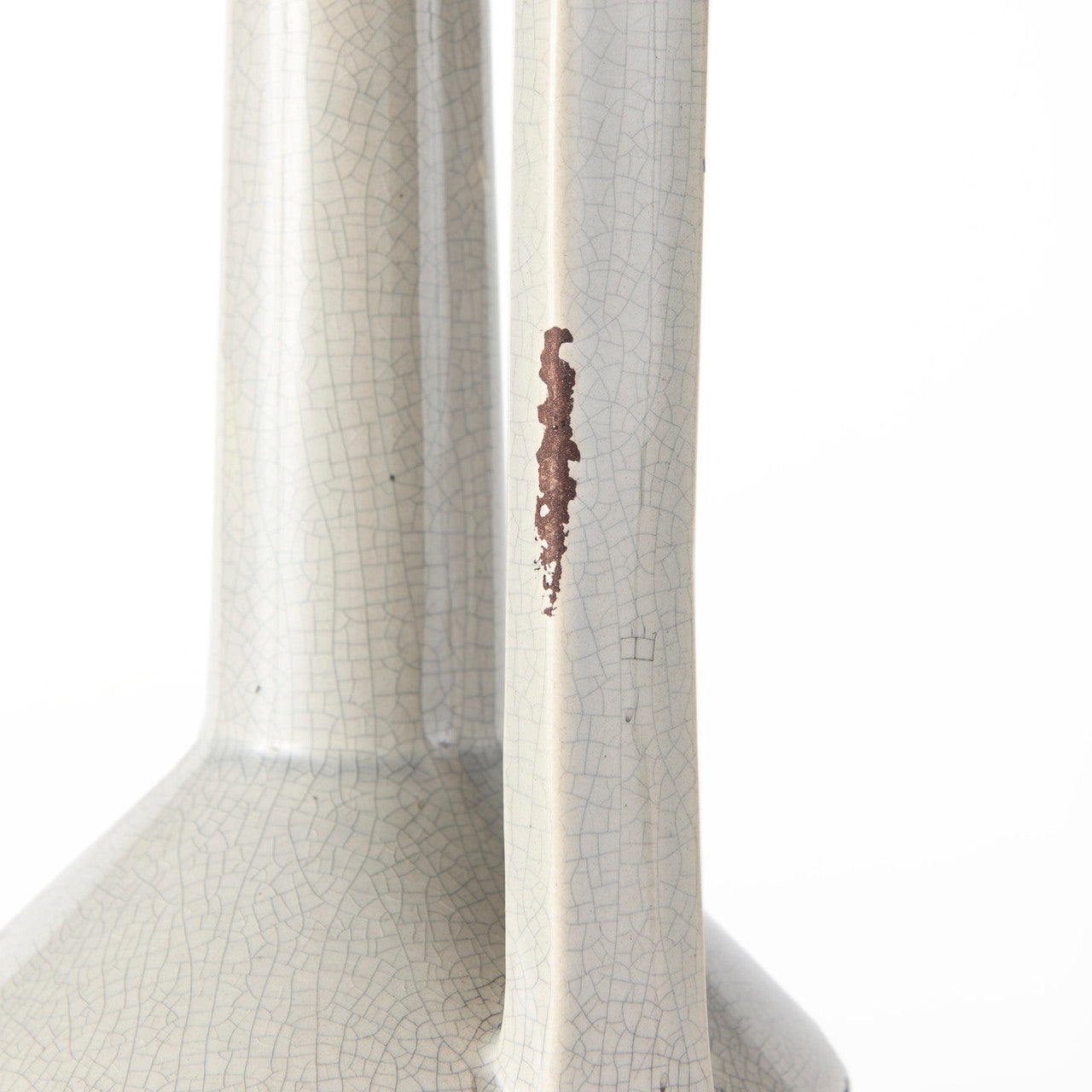 Burton 16.7H Large Two Tone Gray Ceramic Jug Vase