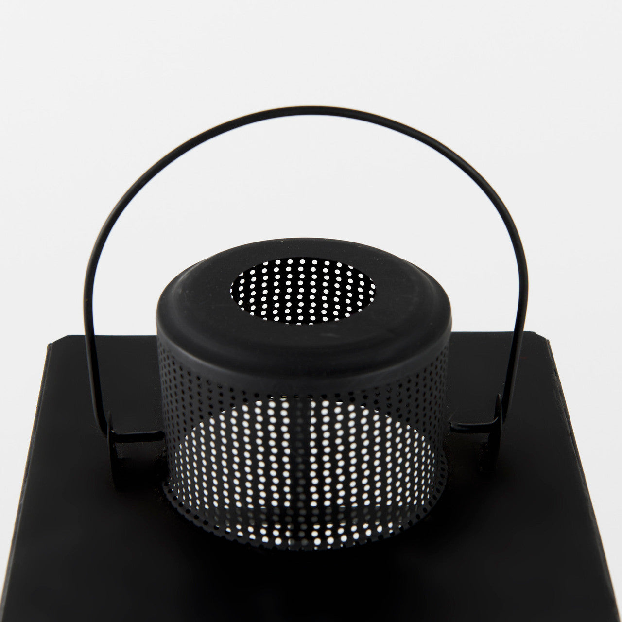 Gamfield  6.1L x 6.1W x 10.6H Small Black Metal and Glass Lantern