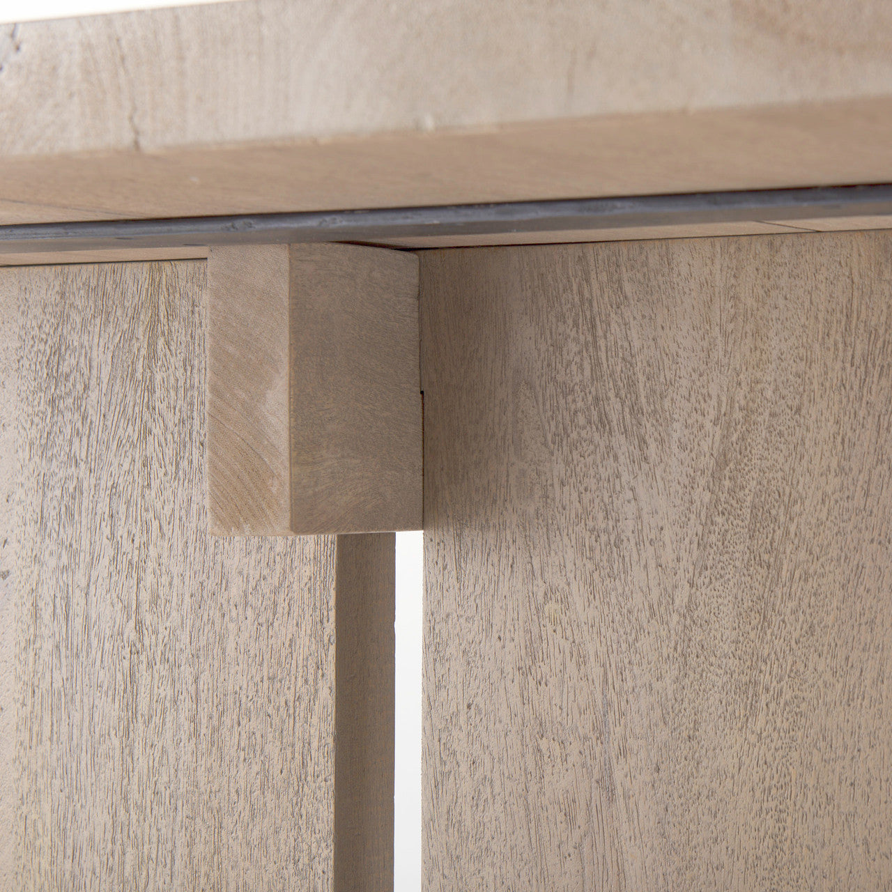 Aida 84L Light Gray Wood Dining Table