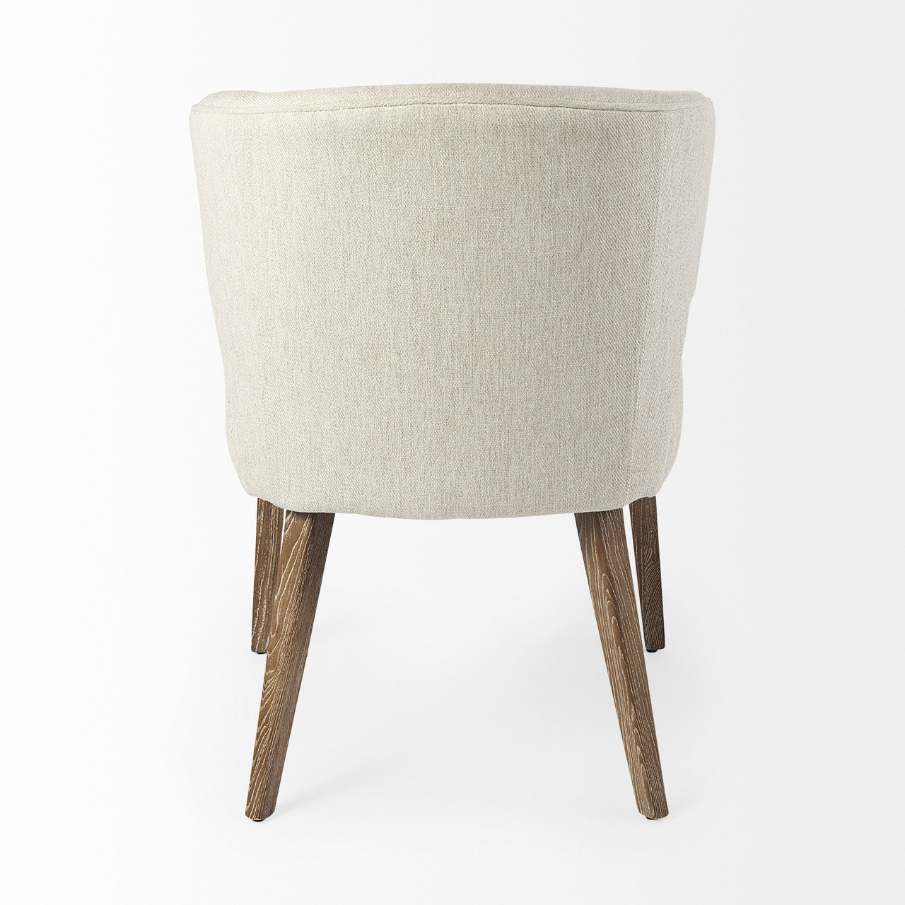 Niles 22.5L x 24.0W x 32.0H Cream Fabric Seat W/ Medium Brown Wooden Legs Wingback  Dining Chair