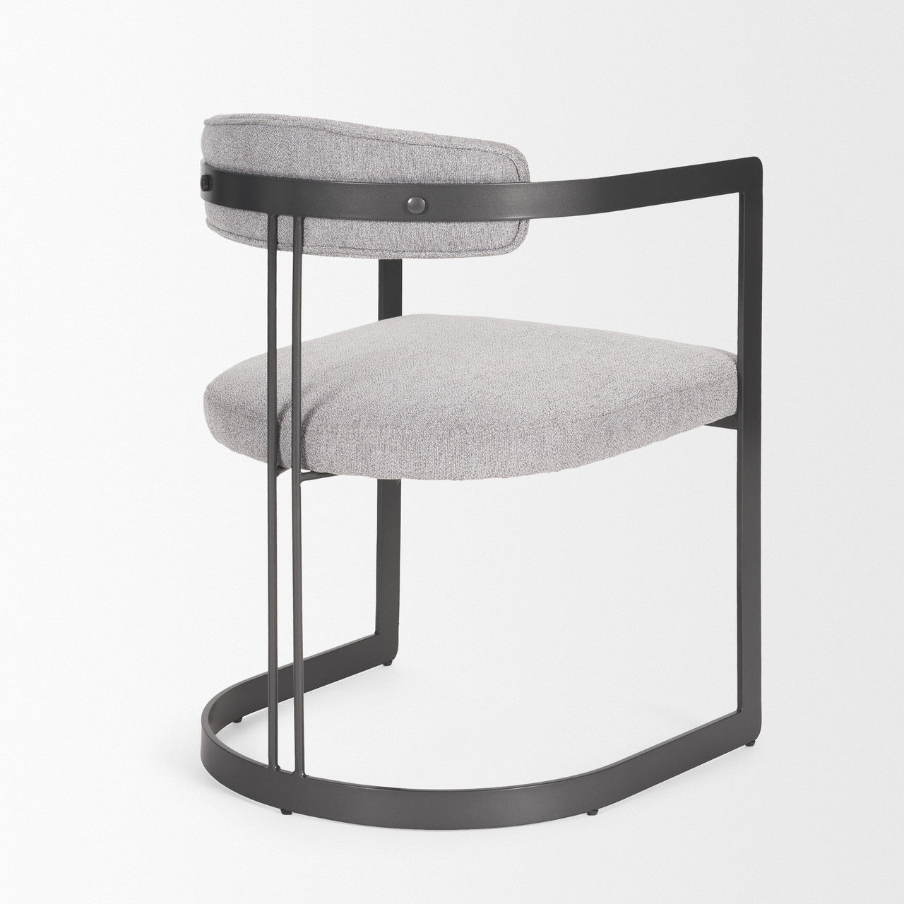 Hollyfield II Gray Fabric Seat W/ Gray Iron Frame Dining Chair
