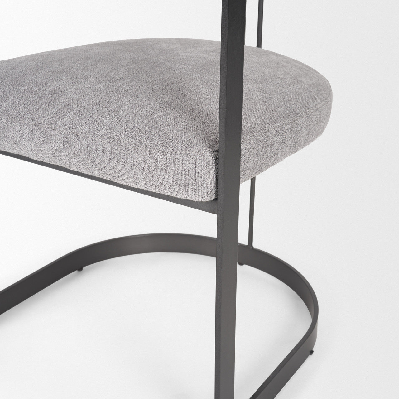 Hollyfield II Gray Fabric Seat W/ Gray Iron Frame Dining Chair