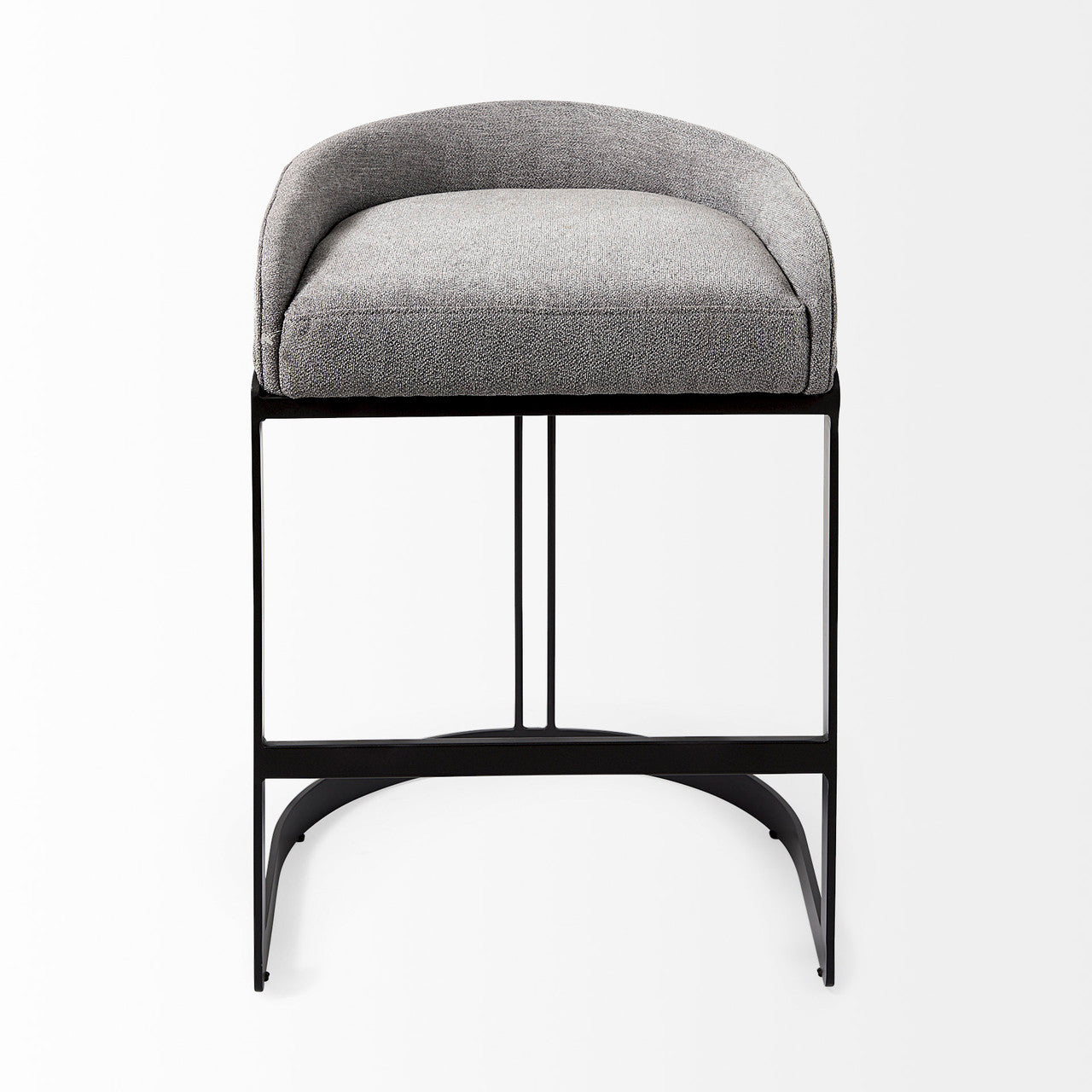 Hollyfield II Gray Fabric Seat W/ Gray Metal Base Counter Stool