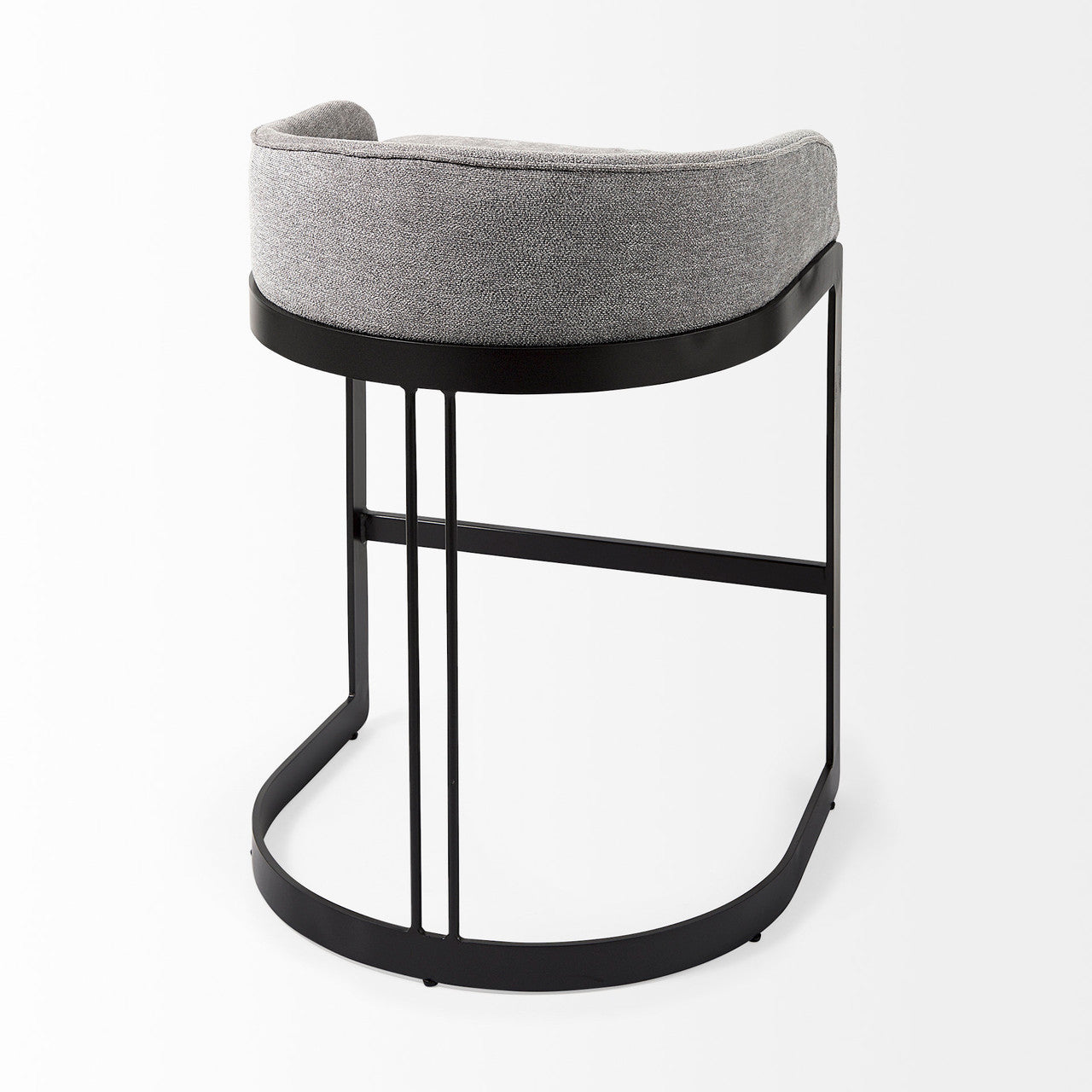 Hollyfield II Gray Fabric Seat W/ Gray Metal Base Counter Stool