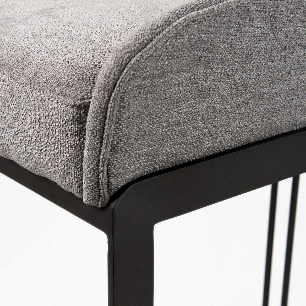 Hollyfield II Gray Fabric Seat W/ Gray Metal Base Counter Stool