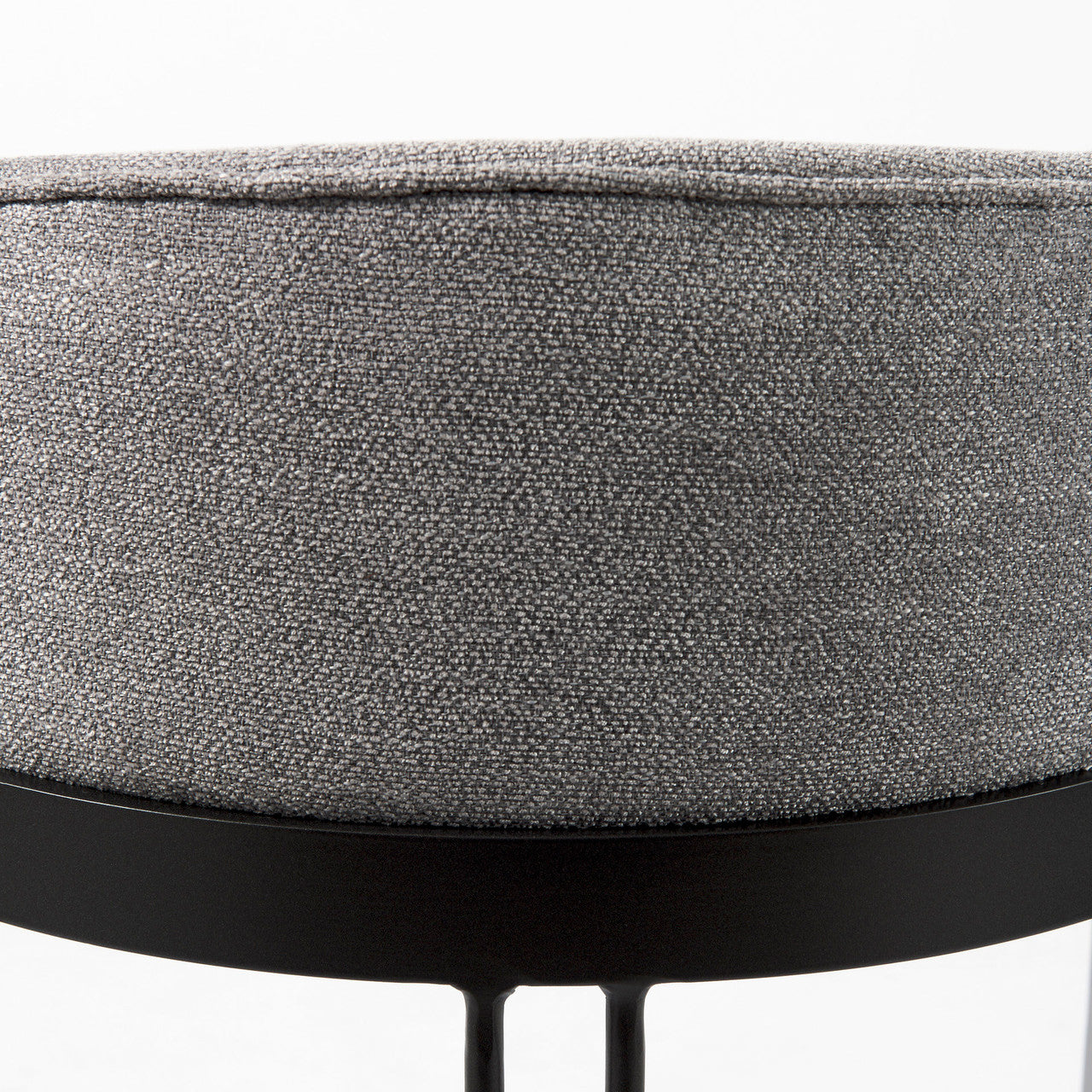 Hollyfield II Gray Fabric Seat W/ Gray Metal Base Counter Stool
