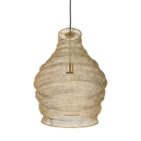Halycon  Gold Mesh and Iron Pendant Light