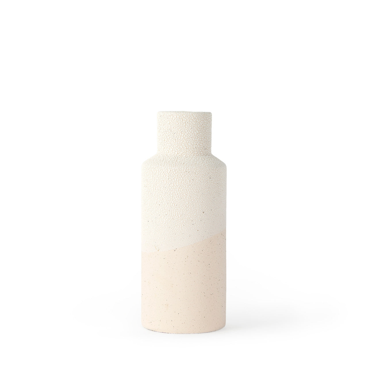 Salar 4.5L x 4.5W x 11.0H Cream Gourd Style Crackled Ceramic Vase