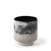 Squally 6.0L x 6.0W x 6.4H Black/Brown Glass Ombre Textured Small Vase