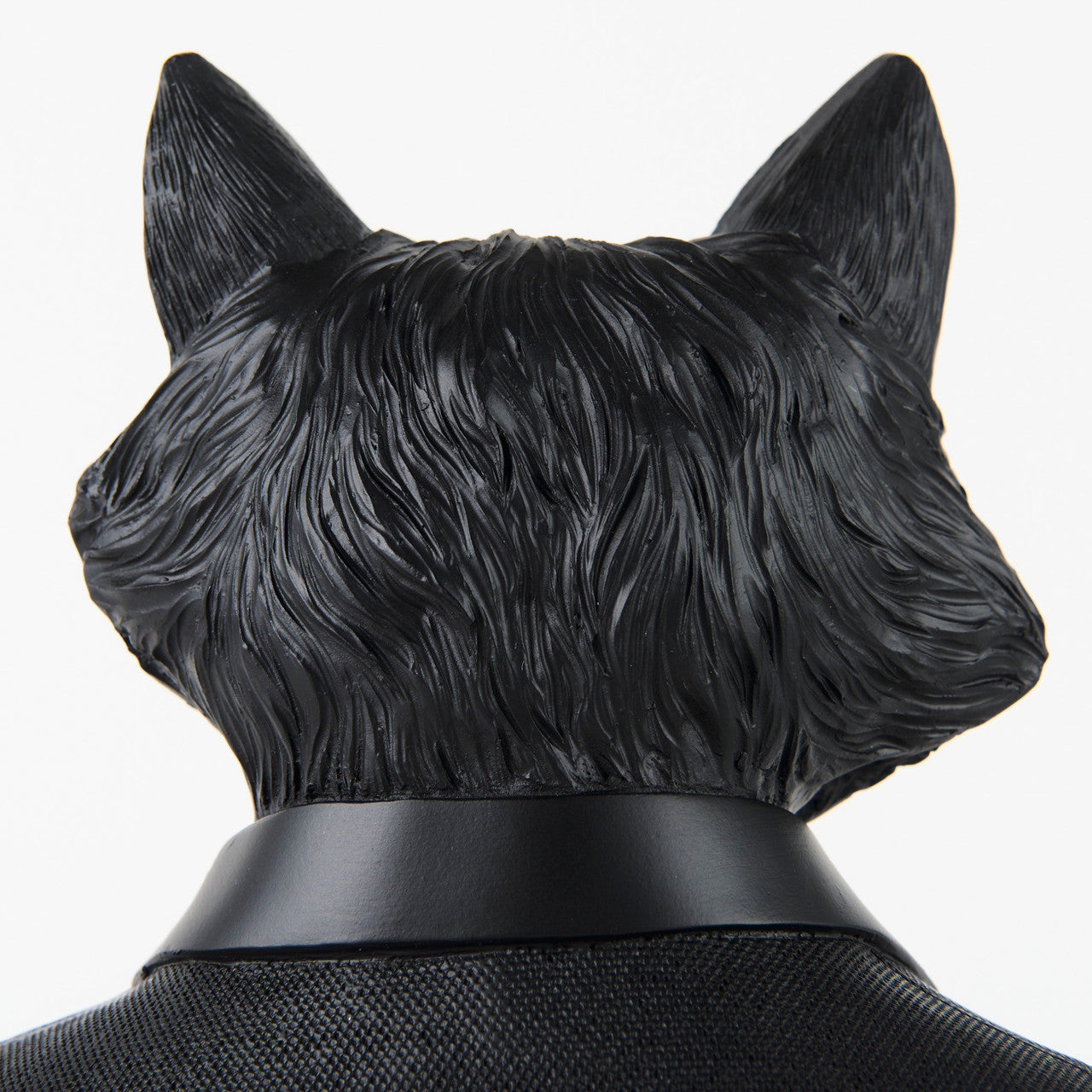 Murray 6.0L x 4.5W x 13.0H Black Painted Resin Fox in a Suit Bust