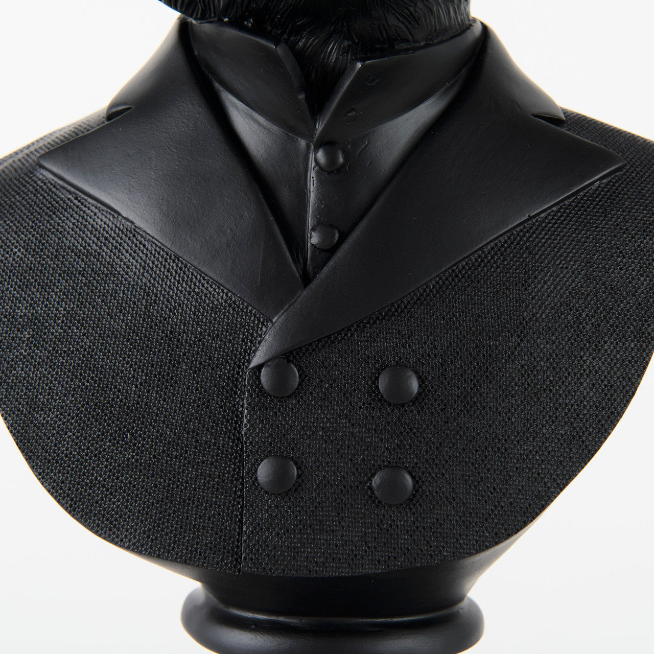 Murray 6.0L x 4.5W x 13.0H Black Painted Resin Fox in a Suit Bust
