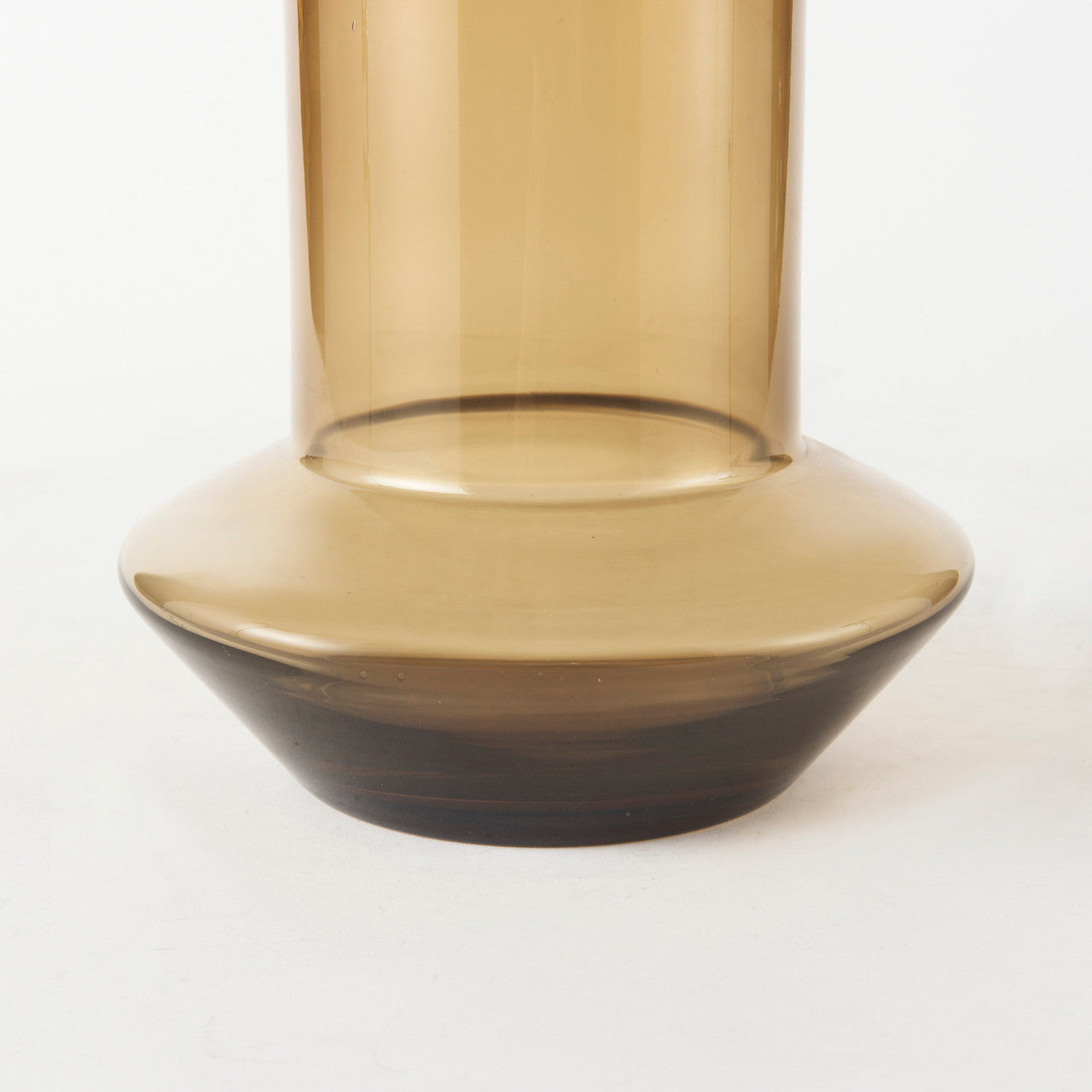 Amrita 8.3L x 8.3W x 9.7H Golden Brown Glass Vase