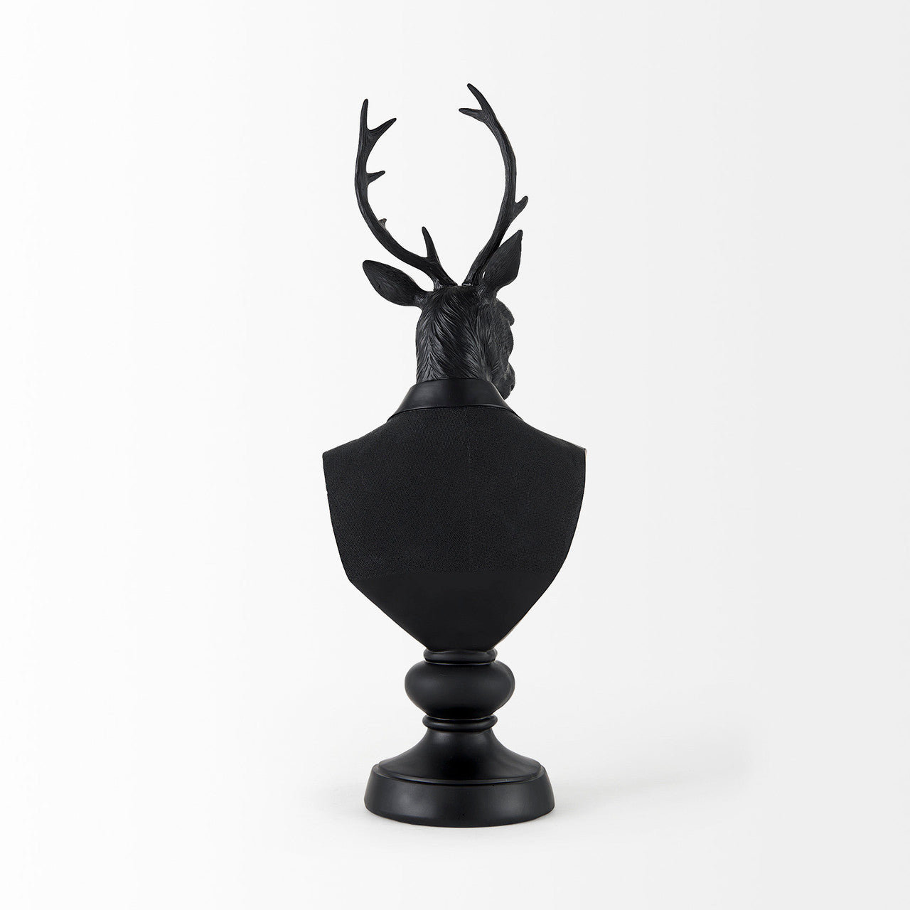 Mozart 8.2L x 6.0W x 22.5H Black Painted Resin Deer Bust