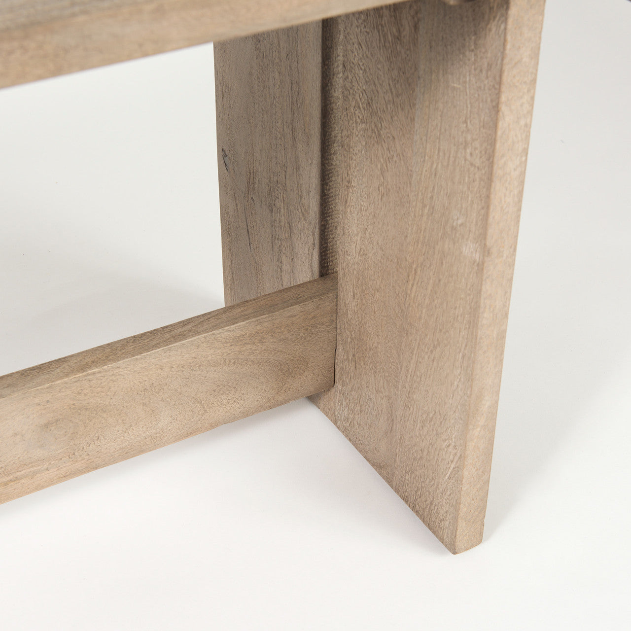 Aida 18H Light Gray Wood Dining Bench