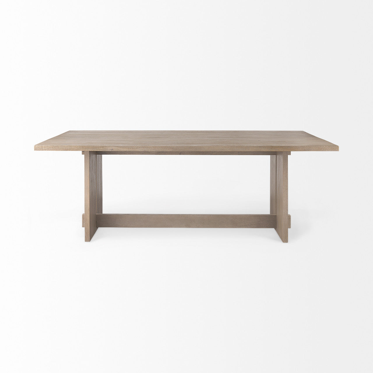 Aida 84L Light Gray Wood Dining Table