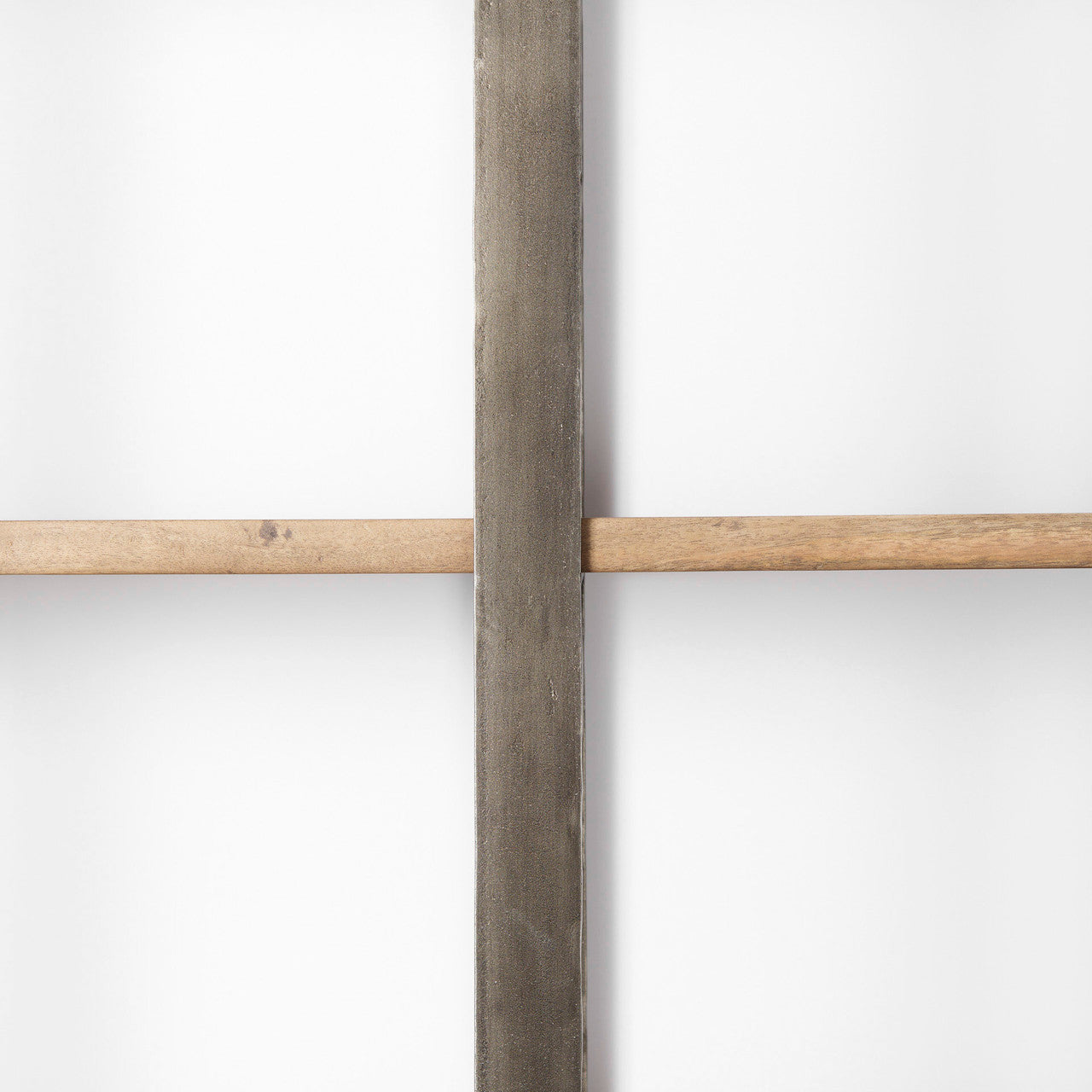 Taunton 80L x 10.5W x 90H Medium Brown Wood W/ Antique Nickel Metal Frame 6 Tier Shelving Unit