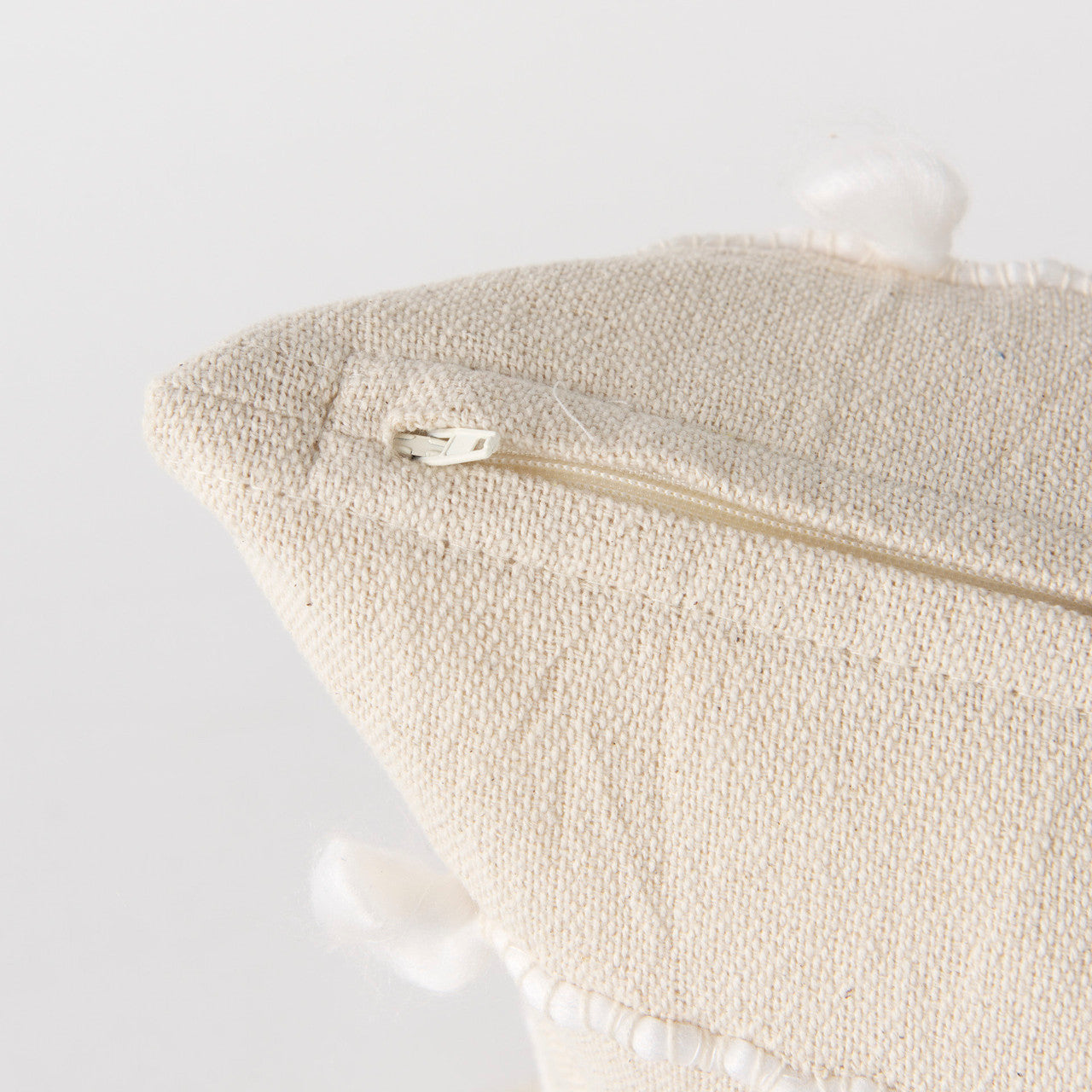 Erica 13 x 21 Cream With White Detail Decorative Pillow Cover