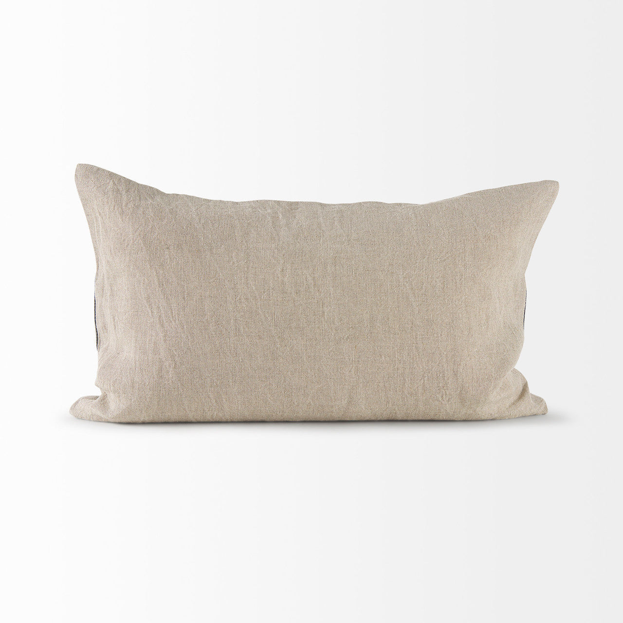 Raquel 13L x 21W Beige and Black Fabric Plaid Decorative Pillow Cover