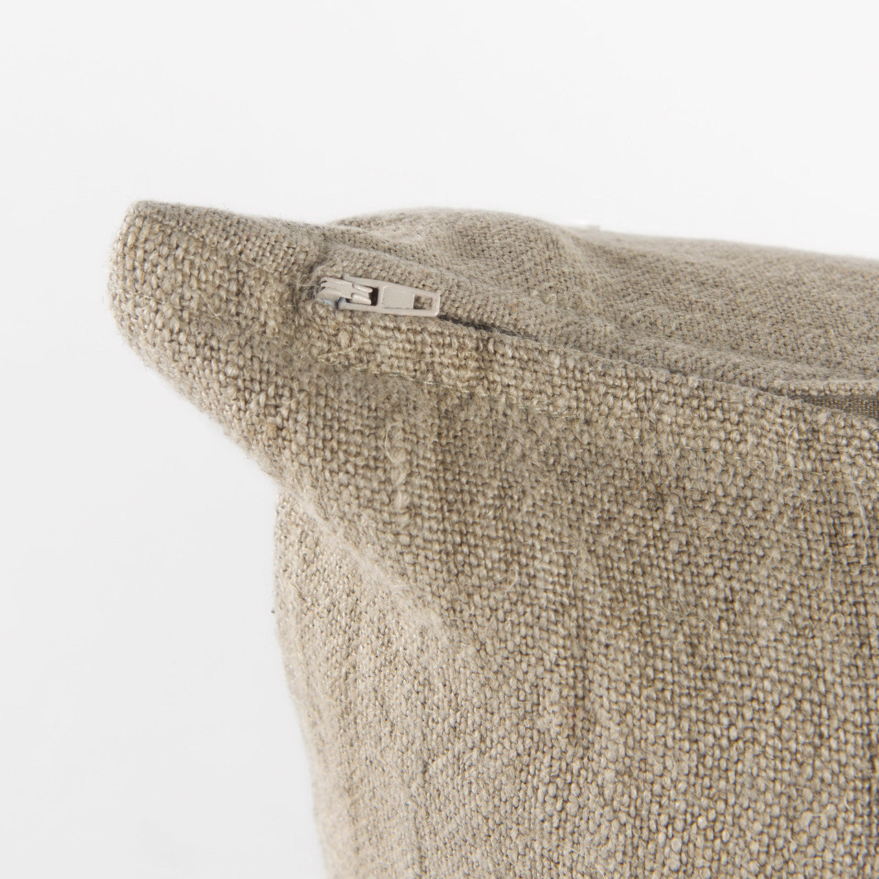 Isolde 20L x 20W Beige and Black Fabric Color Blocked Decorative Pillow Cover