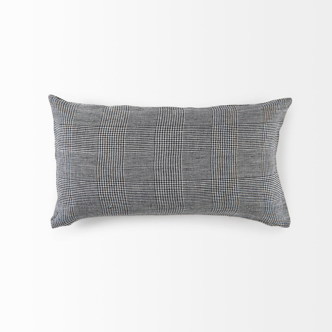 Ramone 14 x 26 White and Black Fabric Decorative Pillow Cover