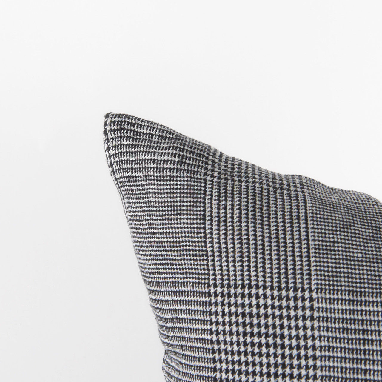 Ramone 20 x 20 Black and White Fabric Decorative Pillow Cover