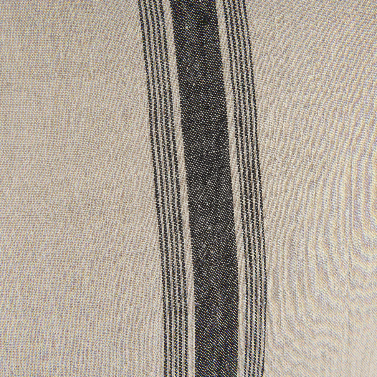 Hattie 20L x 20W Beige and Black Fabric Striped Decorative Pillow Cover