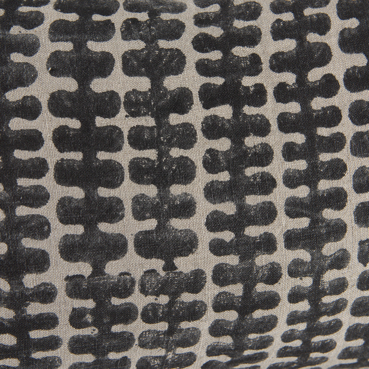 Miriam 13L x 21W Beige and Black Fabric Patterned Decorative Pillow Cover