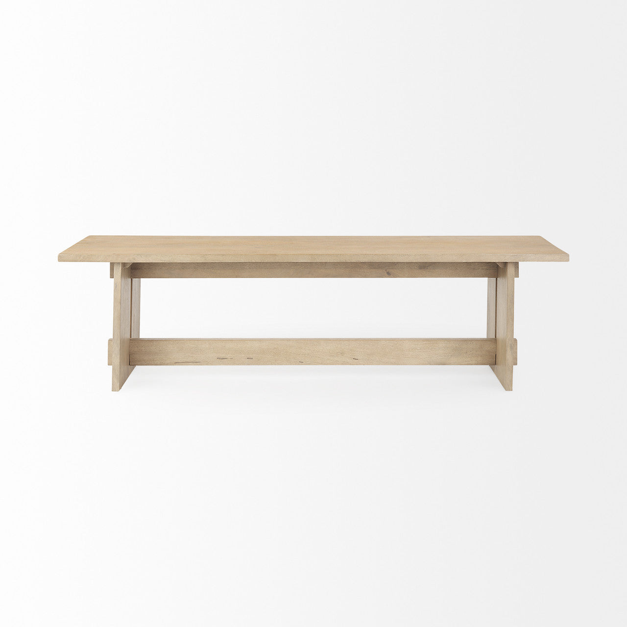 Aida 18H Light Brown Wood Dining Bench