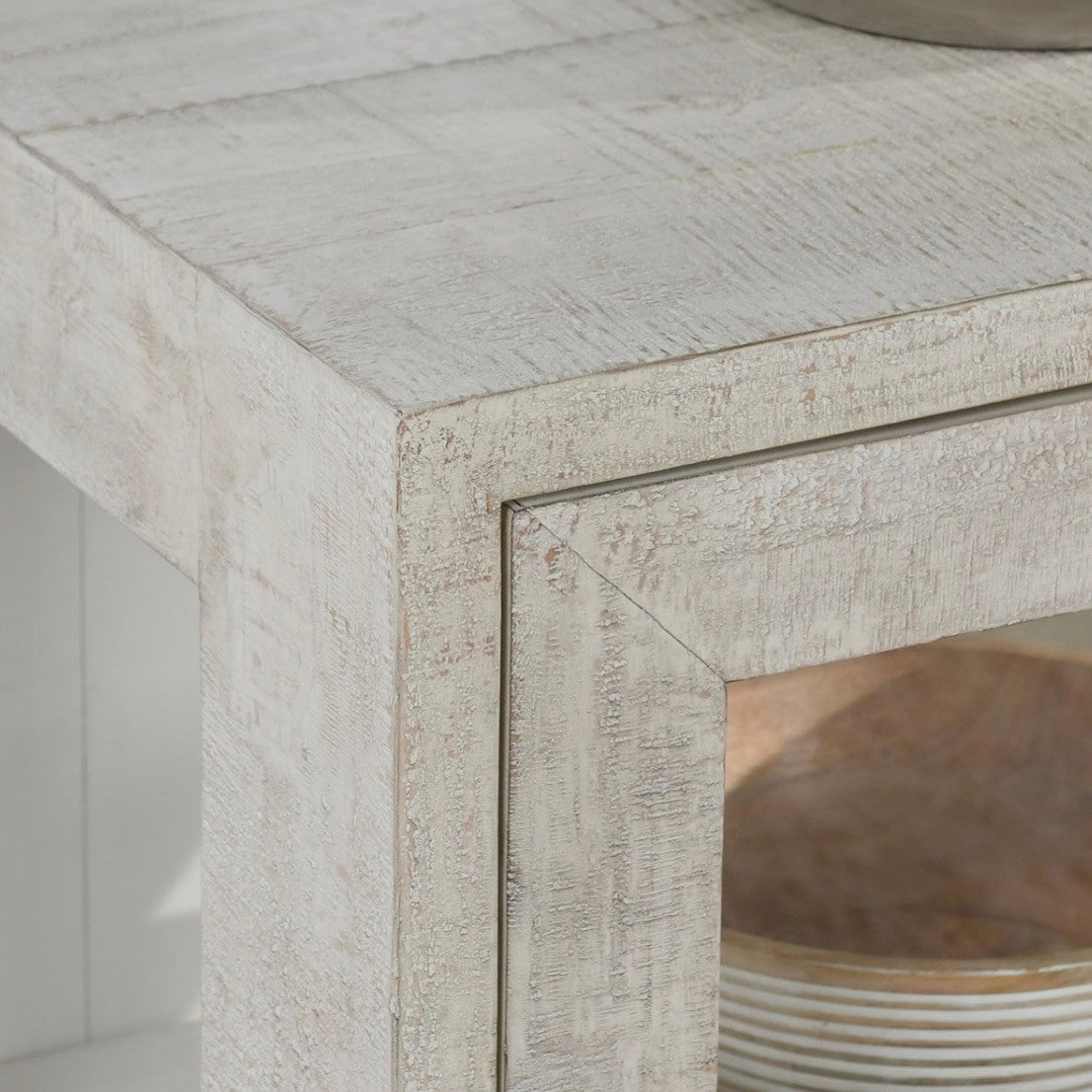 Larson Reclaimed Pine 2-Door Cabinet 46" - White Wash