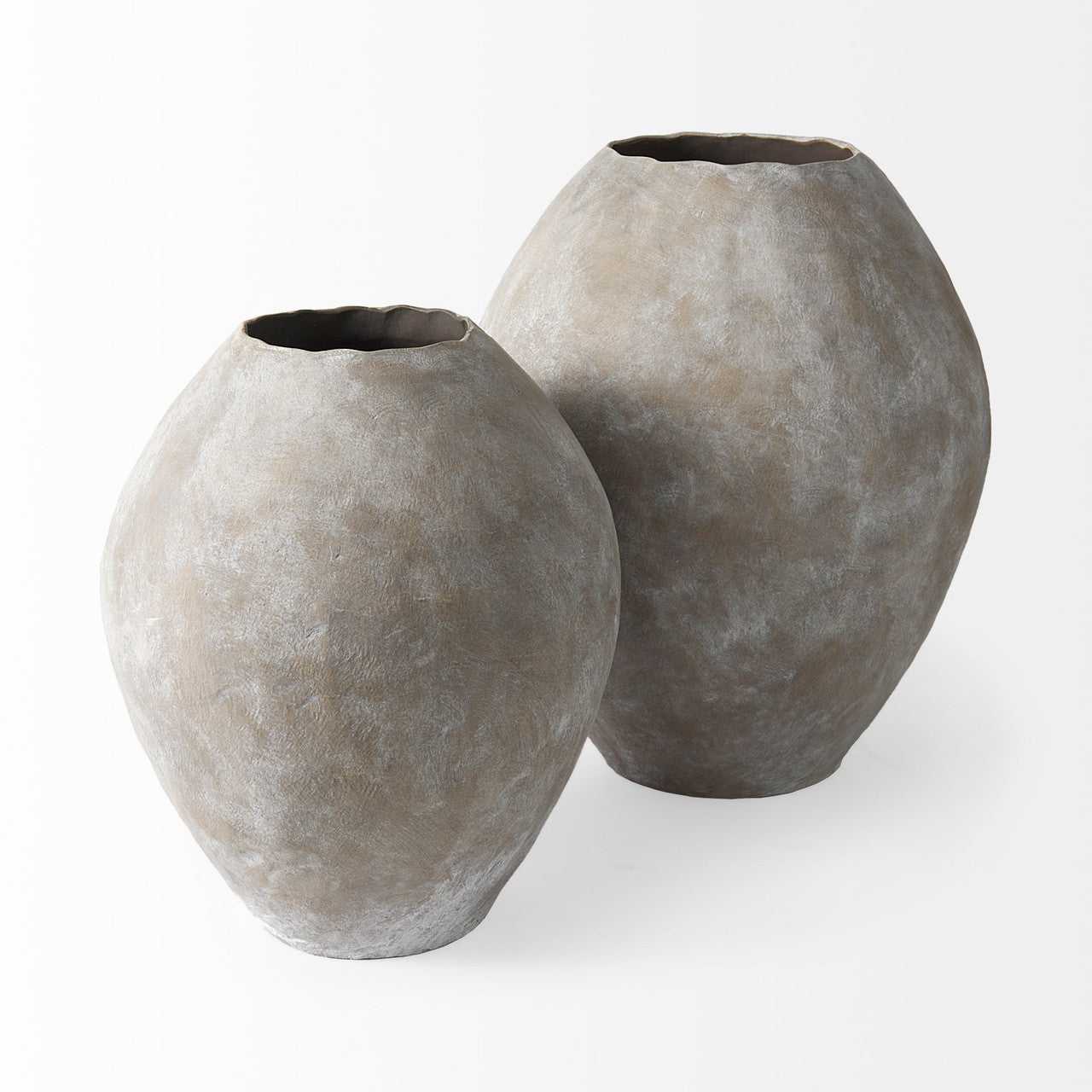 Gobi 23L x 28H Large Tan Ceramic Oval Vase