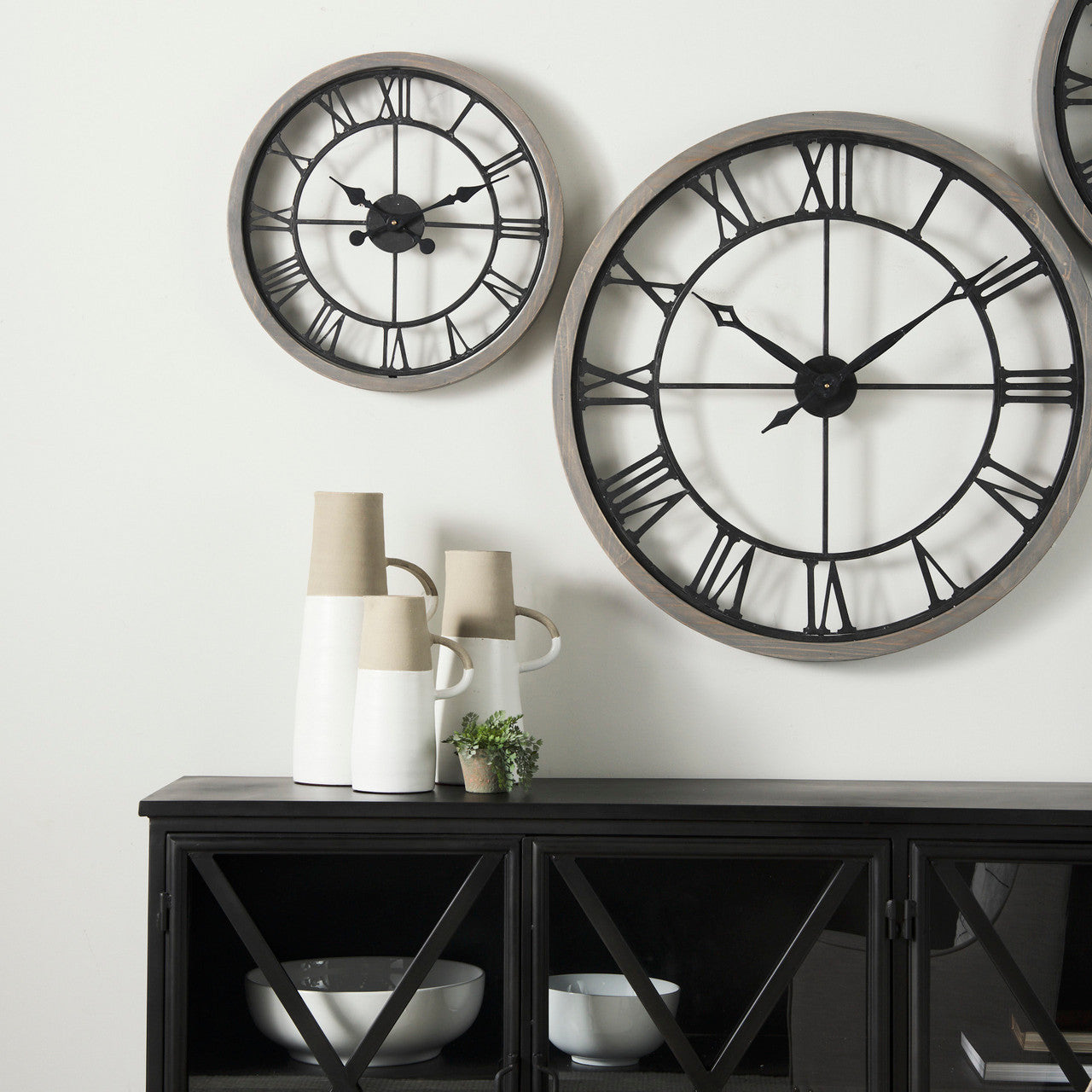 Garand Large 18.8H Two-Toned White Natural Ceramic Jug