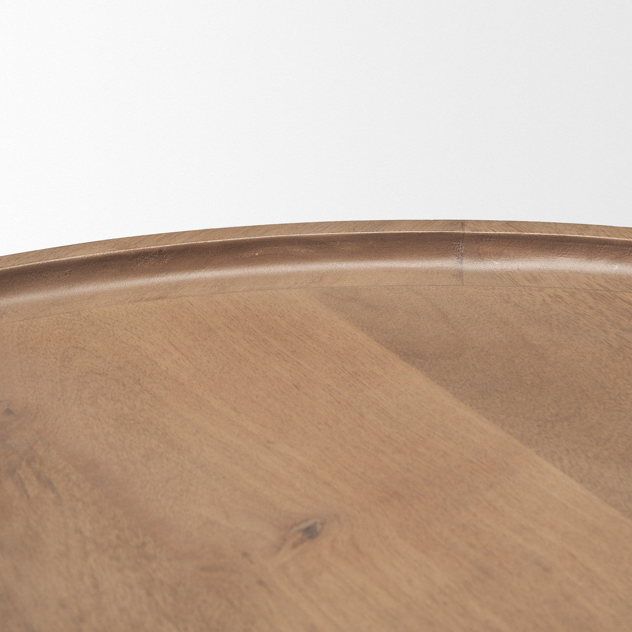 Cleaver I 22 x 24 Round Top Brown Solid Wood Accent Table