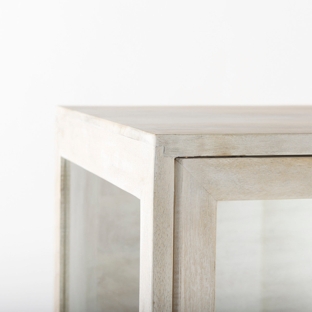 Arelius 36L x 18.75W x 63H White Wood W/ Gold Metal Base Display Cabinet