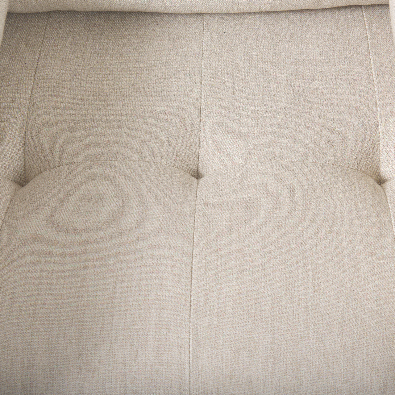 Loretta 40.7L x 36.2W x 33.9H Cream Fabric Chair W/ Two Bolster Cushions