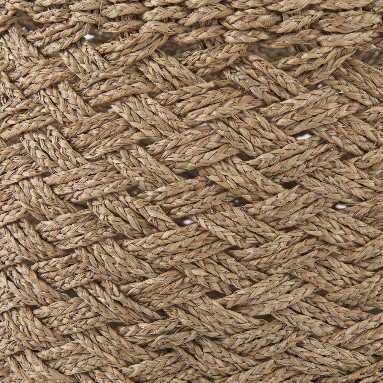 Jarek 15.0L x 15.0W x 11.8H (Set of 3) Medium Brown Seagrass Basket Cross Weave Round Basket