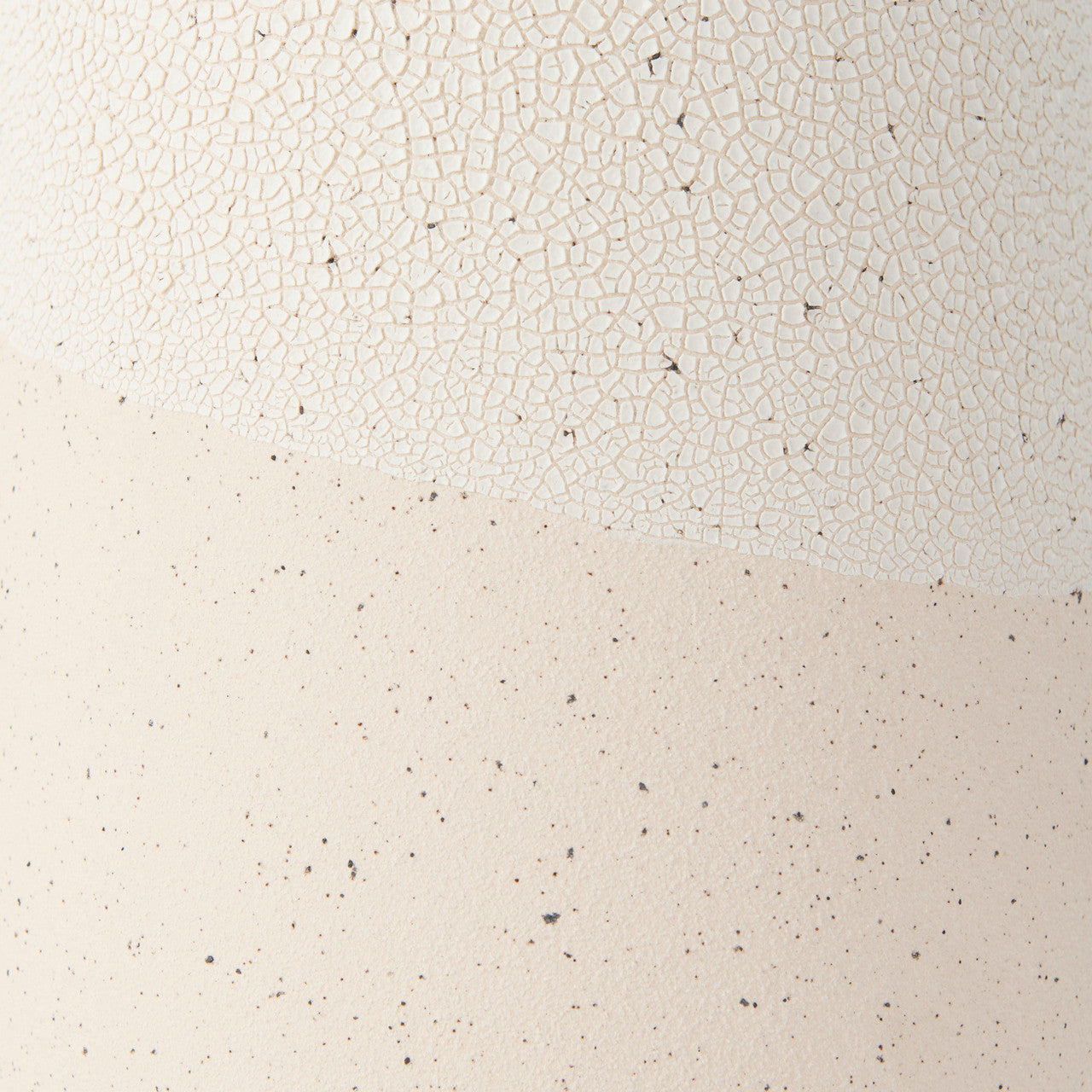 Salar 5.9L x 5.9W x 14.0H Cream Conical Crackled Ceramic Vase