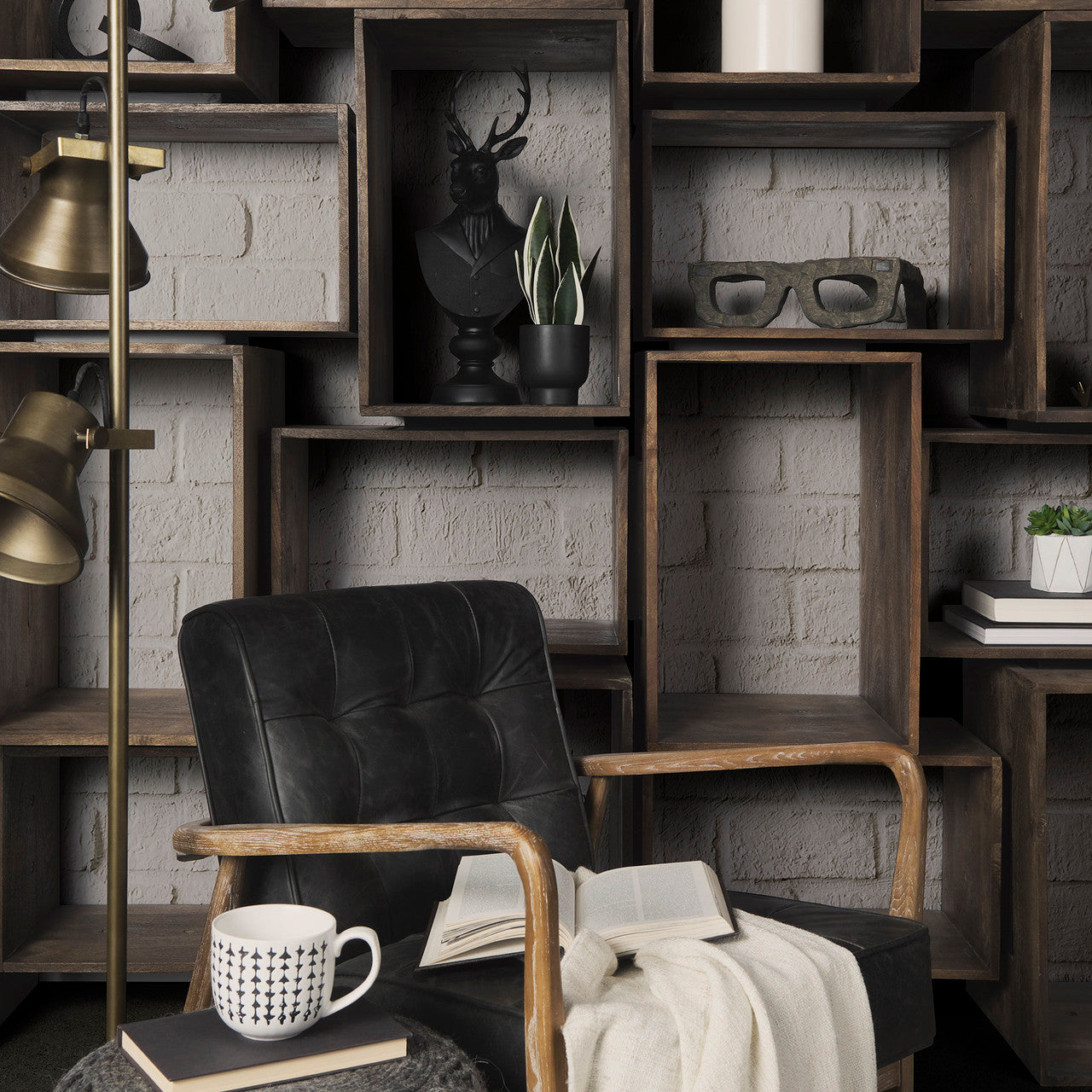 Elliot 13L x 14W Brown Wooden Eyeglasses