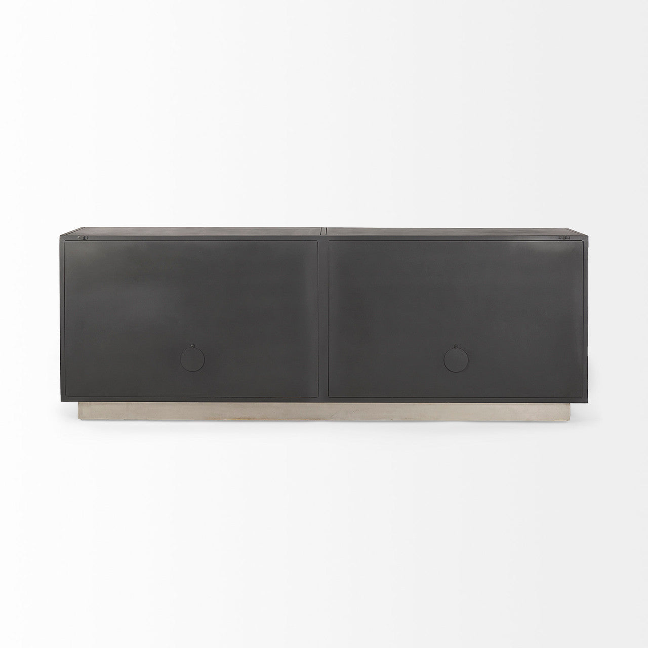 Roxdale 82.0L x 18.0W x 29.0H Acid Wash Metal Sideboard