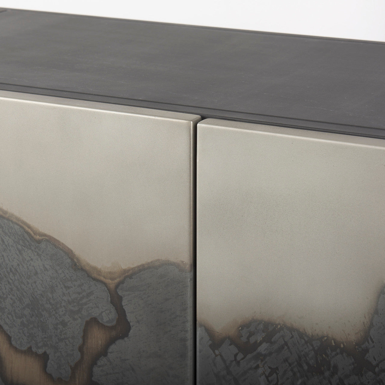 Roxdale 82.0L x 18.0W x 29.0H Acid Wash Metal Sideboard